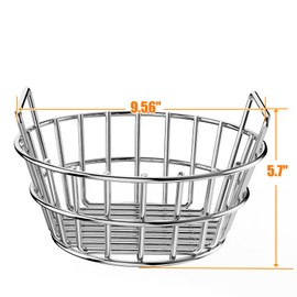 onlyfire Charcoal Ash Basket Fits Small Big Green Egg, Stainless Steel Charcoal Holder with Handles, Grilling Accessories for Better Airflow