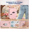 YSSOA 4L Mini Fridge with Observation Window, Portable Warmer &