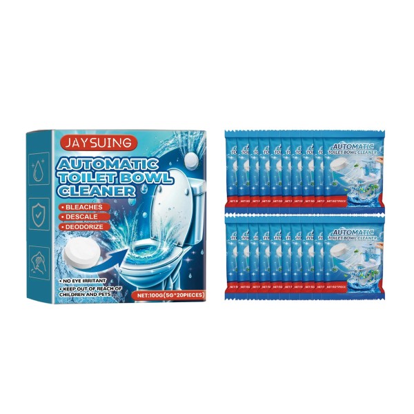 JAYSUING 20Pcs Automatic Toilet Bowl Cleaner Tablets Bathroom Toilet Tank