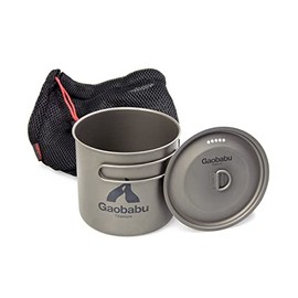 Gaobabu Titanium Pot SOLO1100 (Lid and Thick Mesh Bag)