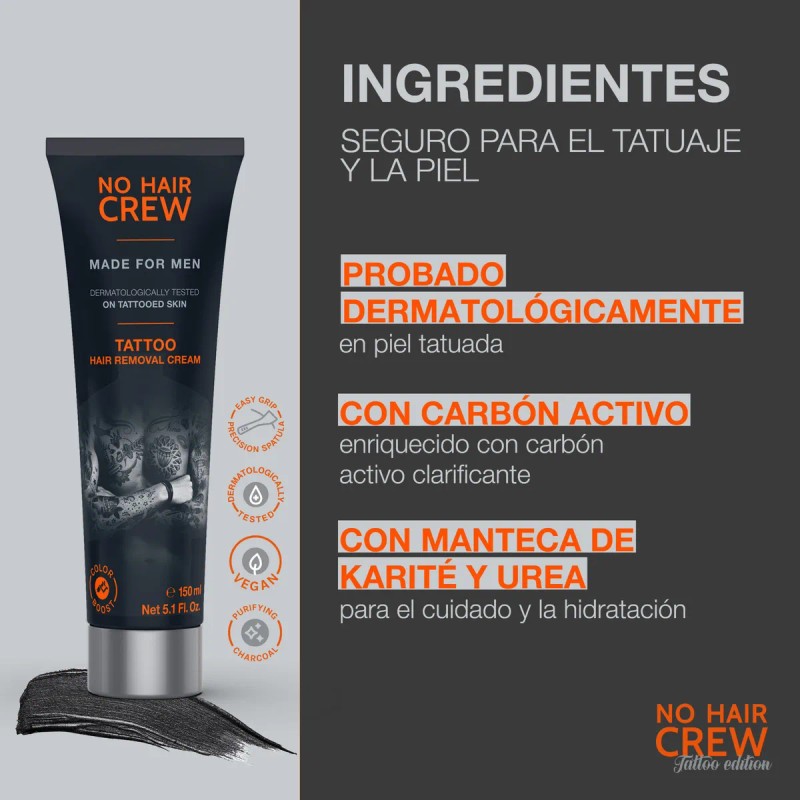 No Hair Crew Tattoo Edition crema depilatoria para cuerpo 200g