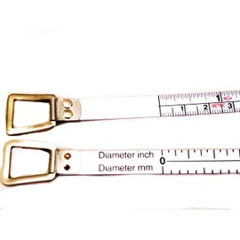 Meterex Diaflex Diameter Tape Measure with Flexible Steel Blade and Plastic Case, Dual Reading in CM and Inches with 2m Range and Blank Space Before Zero - Measure Diameter of Trees and Pipes
