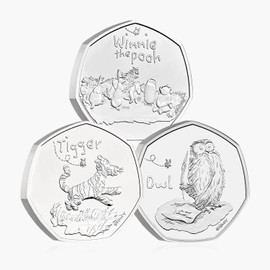2020 UK Winnie the Pooh BU 50p Set of Three