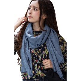 Harewith Scarf, Stole, Autumn and Winter, Women's, Japanese Brand, Cotton, Sun Protection, Thin, Large, Shawl, Towel, UV Protection, Cooling Protection, Birthday, Mother's Day, gray (light gray)