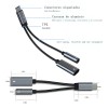 Gitifo Adaptador USB C a 3.5mm y USB 3.0 para