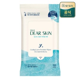 Deerskin Cooling Lacto Feminine Feminine Cleaning Tissue, 10 sheets / 디어스킨 쿨링 락토 페미닌 여성청결티슈 10매