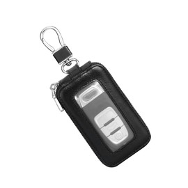 Dogary 1 PC Keychain Bag, Multi-function Zipper Keychain Protective Case Accessories, Suitable for Most Car Models (Black)