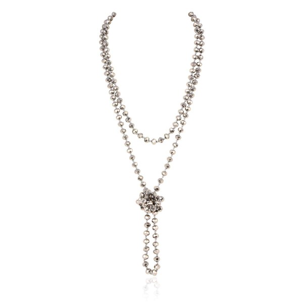 Hand Knotted Beads Endless Long Statement Necklace - Handmade Versatile