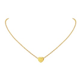 FindChic Women's Heart Pendant with Letter A to Z Book Chain Perfect Gift for Favourite Person Girls Girlfriend Daughter, Stainless Steel