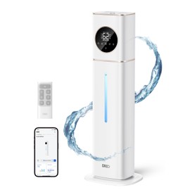Dreo HM735S 11L Smart Humidifier Large Room 700 ft², 100H Cool Mist Air Humidifiers for Bedroom, Top-Fill Self-Cleaning Tank, 26dB, Auto Mode, Aroma Box, RGB Light, Remote & APP Control, Baby, White