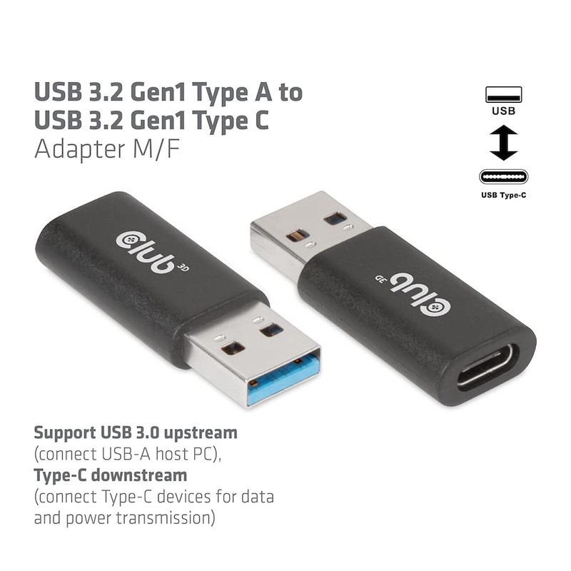 Club3D Adapter USB 3.2 Type A <> USB 3.2 Type
