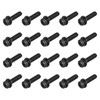 sourcing map M6 x 25mm Carbon Steel Phillips Pan Head