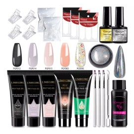 Limegirl Kit Uñas De Polygel Acrílico 5 Pzas Poligel Construcción