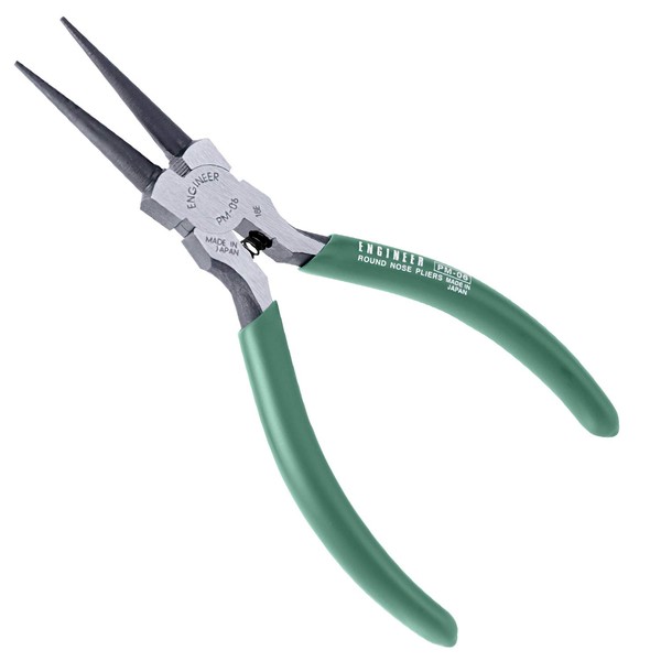 ENGINEER PM-06 Round Pliers, High Carbon Steel, Green
