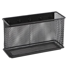 Ganydet Magnetic Pen Holder, Magnetic Refrigerator Organizer with 5 Strong Magnets, Black Magnetic Basket, Magnetic Basket for Refrigerator, Locker and Whiteboard, 6.1â x 2.2â x 3.5â
