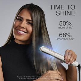 Remington Shine Therapy 1 inch Hair Straightener Iron, Flat Iron Infused with Argan Oil & Keratin, Professional Ceramic Flat Iron for Less Frizz, Shines and Smooth, Styling Tools