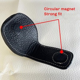 Aswalling Billiards Chalk Holder Pocket Leather Chalk Holder with Clip Snooker Pool Carom Professional Billiards Accessories Black