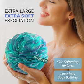 Esponja de baño exfoliante XL LMP-15-02 Set de 4