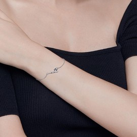 VENACOLY Baseball Bracelet 925 Sterling Silver Softball Bracelet Baseball Jewellry for Women