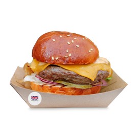 We Can Source It Ltd - Compostable Kraft Card Food Tray for Takeaways/Food Stalls and Picnics - Small - 50 Packs