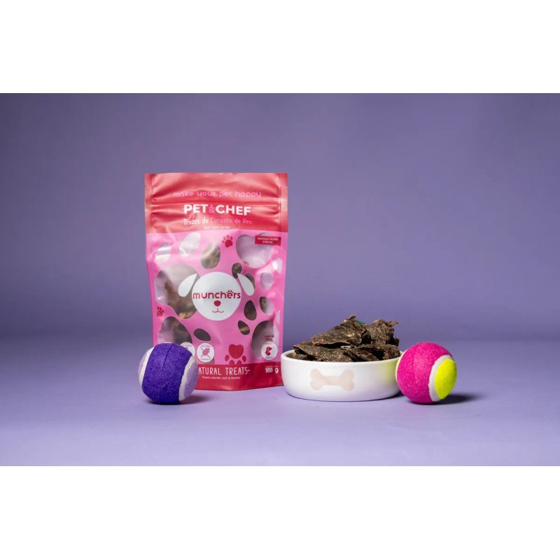 Premio 100% Natural Corazón De Res 100g Pet&chef Perro Gato