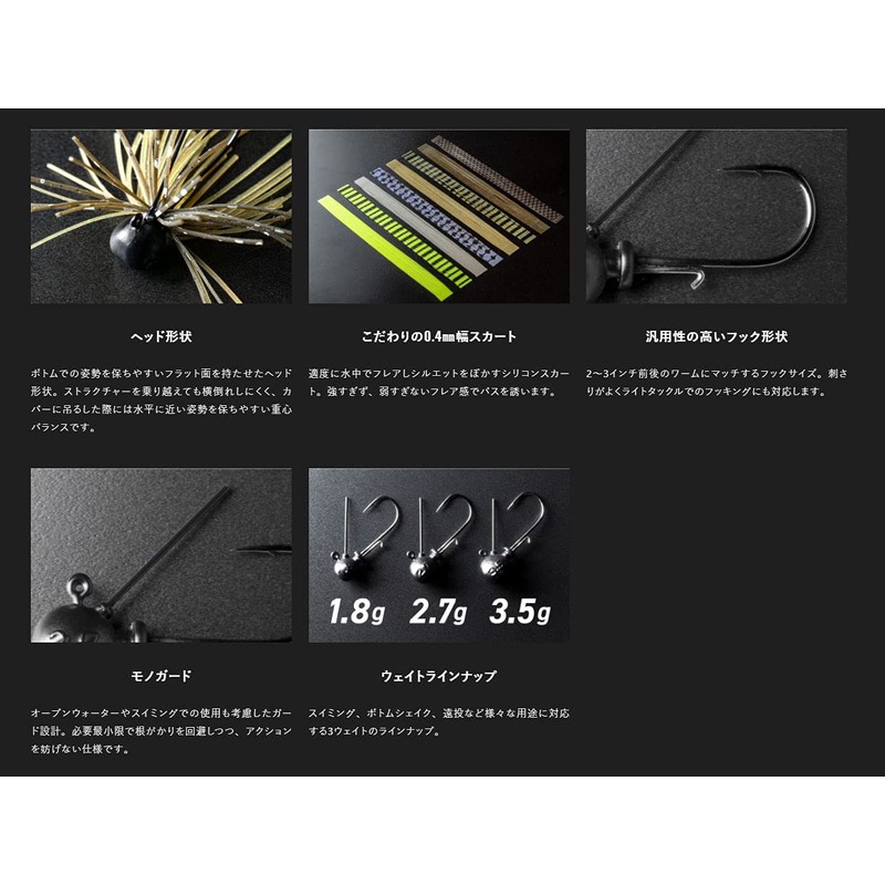 JACKALL Shaggy 0.1 oz (2.7 g) Gripan/Chart