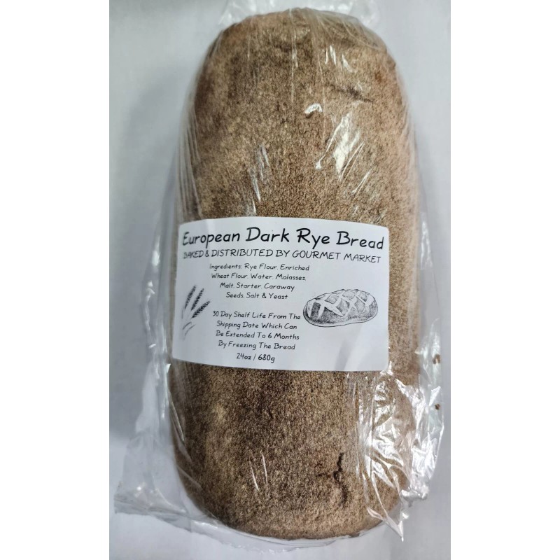 European Style 100% Rye Bread Pack of 2