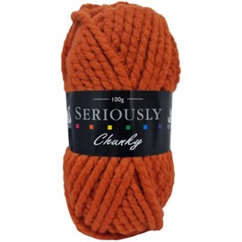 Cygnet Seriously Chunky Knitting Yarn/Wool - 100g Ball - 64 Shades (Burnt Orange - 4888)