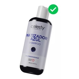 Celesty Shampoo Matizador Azul Blue Cabello Castaño Claro 250ml