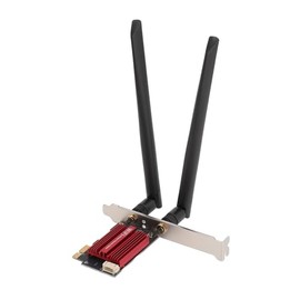 GOWENIC Tarjeta de Red Inalámbrica RTL8852CE WiFi 6E Bluetooth5.3, Adaptador de Tarjeta de Red Inalámbrica PCIe X1 de Tres Bandas 2,4G/5G/6G 5374Mbps para PC, Compatible con 10