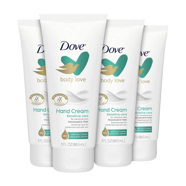 Dove Sensitive Care Hand Cream Pack Of 4 3Oz Moisturizer