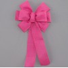 Hot Pink Rustic Wreath Bow - Spring Easter Bow by