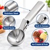 Stainless Steel Ice Cream Scoop with Trigger – Dual-Purpose Fruit