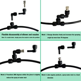 Sumery Outdoor Misting Fan Kit for a Cool Patio Breeze,Water Mister Spray for Cooling Outdoor,19.7FT (6M) Misting Line +5 Brass Mist Nozzles +a Brass Adapter Fit to Any Outdoor Fan (33FT/10M)