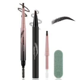 GEUUFEA Waterproof Brow Pen, Long-Lasting Eyebrow Powder, Liquid Eyebrow Pencil with Square Brush | Fast-Drying, Smudge Proof Brow Definer