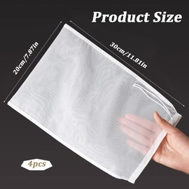 Straining Cloth Reusable Cheese Cloth, Pack of 4 Straining Cloth, Cheese Cloth, Washable Muslin Cloth