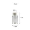 Pack of 12 50ml Transparent Empty Plastic Pill Bottles Capsule