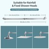 19 Inch Shower Head Extension Arm, Upgrade Flexible Height &