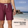 Ladeheid LA40-129 men's swimming trunks, beach shorts - burgundy, size:
