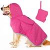 Lukovee Dog Raincoat, Adjustable Dog Rain Jacket with Clear Hooded