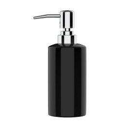 Nuscen Black Ceramic Soap Dispenser -250ml Square Hand Wash Pump for Luxurious Bathrooms, Kitchens, and Hotels | Elegant Shampoo Lotion Bottle | Sleek Design, Easy Dispensing | Modern Living Spaces