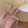 Universo en Linea Pinza Cabello Diseño Serpiente Diamantes Brillantes Metal