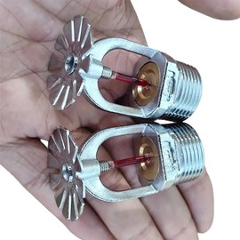 UCCKEYI Globe GL5601 155°F Chrome Pendent Fire Sprinkler Head 1/2" Glass Ball Quick Response (2Pcs)