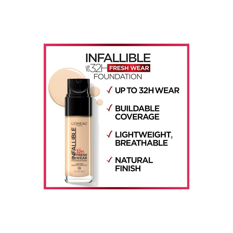 Oreal Paris Makeup Infalible Hour Fresh Wear Foundation Nieve Onza