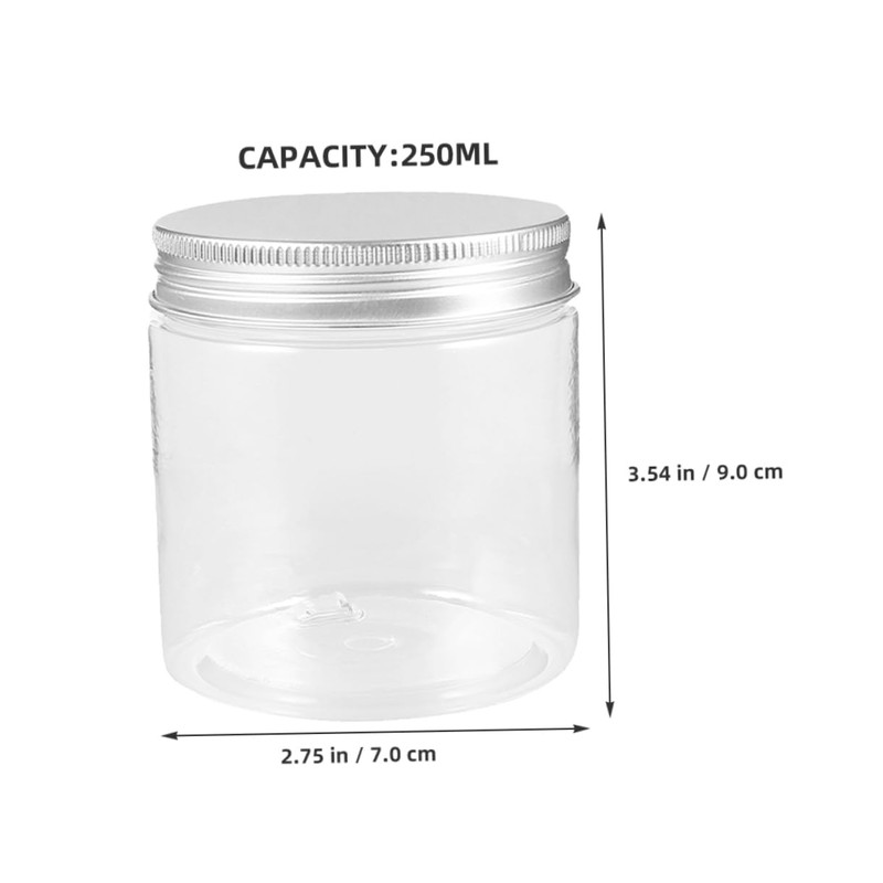 SAFIGLE 6-pack 250ml Travel Dispensing Bottles Set Leakproof Plastic Jars