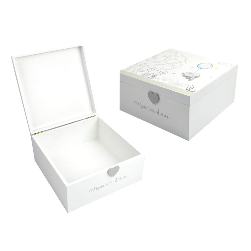 Keepsake Box Baby Treasure Chest Newborn Gender Neutral Gift Memory