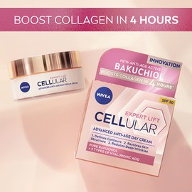 NIVEA Cellular Expert Lift Anti-Age Day Cream 50ml, Anti-Wrinkle Cream with Pure Bakuchiol and Two Types of Hyaluronic Acid, Day Cream for Women, Anti-Ageing Face Cream