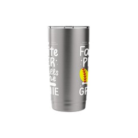Favorite Softball Player Calls Me Grammie Softball Grammie Stainless Steel Insulated Tumbler