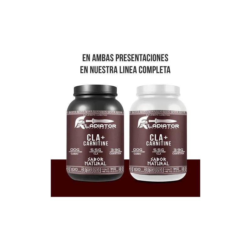 Gladiator Cla Carnitina 1kg 100 Servicios Sabores