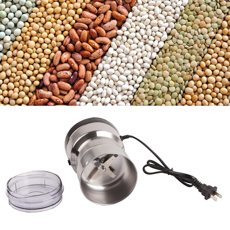 Electric Coffee Grinder for Beans Spice Stainless Steel 4 Blade